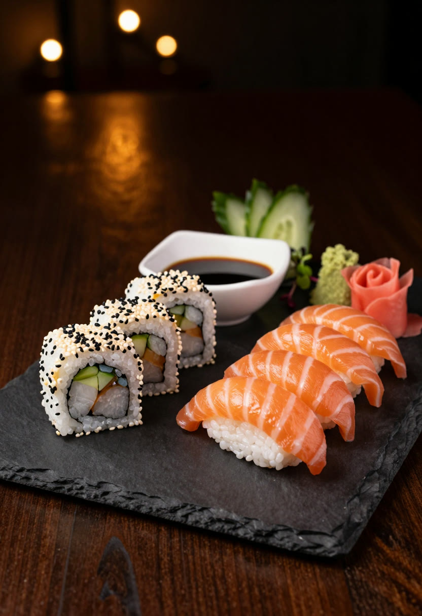 Frische Sushi-Rollen von Hoa's Asia Sushi Restaurant